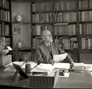 Stanley Unwin. Fotografía de John Gay, 1947.